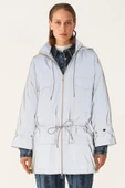 Perspective Oversize Midi Minimalist Reflektif Kadın Mont - 1