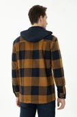 U.S. Polo Assn. Erkek Oversize Flanel Gömlek - Kaban Yaka - Uzun Kol - 10