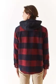 U.S. Polo Assn. Erkek Oversize Flanel Gömlek - Kaban Yaka - Uzun Kol - 3