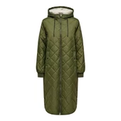 Only Oversize Kapüşonlu Midi Kışlık Kaban - Sıcak ve Şık - 1