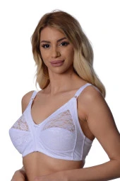 Kadın Beyaz Dantelli Toparlayıcı Sütyen thumbnail 2