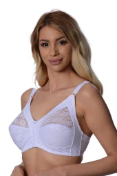 Kadın Beyaz Dantelli Toparlayıcı Sütyen thumbnail 2