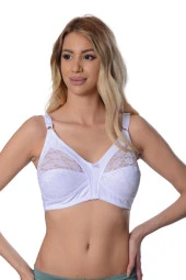 Kadın Beyaz Dantelli Toparlayıcı Sütyen thumbnail 3