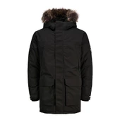 Jack&Jones Erkek Oversize Kışlık Kaban - Kapüşonlu, Cepli, Sıcak - 3