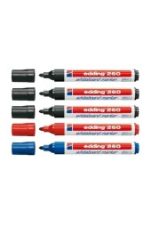 260 Beyaz Tahta Kalemi 3 Siyah 1 Mavi 1 Kırmızı thumbnail 1