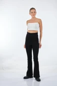 Unique Mode Minimalist Yüksek Bel Çan Paça Kadın Tayt - Günlük Kullanım - 3