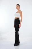 Unique Mode Minimalist Yüksek Bel Çan Paça Kadın Tayt - Günlük Kullanım - 4