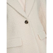 Only Minimalist Yaka Tek Düğmeli Midi Kadın Ceket - Günlük Şıklık thumbnail 7