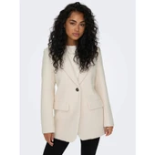 Only Minimalist Yaka Tek Düğmeli Midi Kadın Ceket - Günlük Şıklık thumbnail 1
