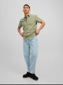 Jack&Jones Minimalist Kısa Kol Erkek Gömleği - Günlük & Rahat - 7