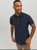 Jack&Jones Minimalist Kısa Kol Erkek Gömleği - Günlük & Rahat - 5