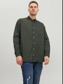 Jack&Jones Oversize Uzun Kol Minimalist Erkek Gömleği - 2