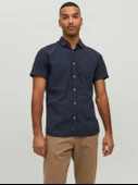 Jack&Jones Minimalist Kısa Kol Erkek Gömleği - Günlük & Rahat - 12