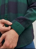 Jack&Jones Minimalist Oversize Uzun Kol Kareli Erkek Gömleği - 10