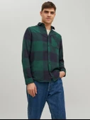 Jack&Jones Minimalist Oversize Uzun Kol Kareli Erkek Gömleği - 7