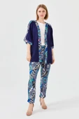 Desen Oversize Kimono Kol 3/4 Kadın Ceket - Rahat ve Şık thumbnail 4