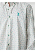 U.S. Polo Assn. Erkek Uzun Kol Geometrik Desen Gömlek - Minimalist Stil - 5