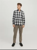 Jack&Jones Erkek Uzun Kol Kareli Minimalist Gömlek - Günlük Stil - 5