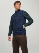 Jack&Jones Oversize Fermuarlı Yaka Erkek Yelek - Minimalist Tarz - 6