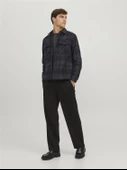 Jack&Jones Minimalist Uzun Kol Kareli Erkek Gömleği - Günlük Stil - 8