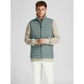 Jack&Jones Oversize Fermuarlı Yaka Erkek Yelek - Minimalist Tarz - 9