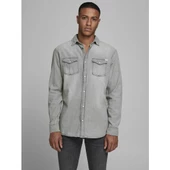 Jack&Jones Minimalist Uzun Kol Regular Fit Erkek Denim Gömlek - 1