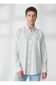 U.S. Polo Assn. Erkek Uzun Kol Geometrik Desen Gömlek - Minimalist Stil - 4