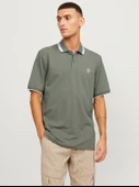 Jack&Jones Minimalist Polo Yaka Kısa Kol Erkek Tişört - Günlük Stil thumbnail 7
