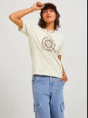 Jack&Jones JJXX Oversize Minimalist Kadın Tişört - Kısa Kol - 1