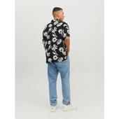 Jack&Jones Oversize Çiçek Desenli Erkek Gömleği - Kısa Kol - 9