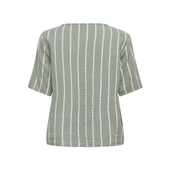 Only V Yaka Çizgili Kadın T-Shirt - Minimalist Stil thumbnail 5