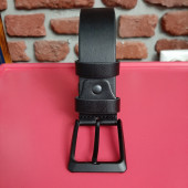 Erkek Spor Kemer 4 Cm. Düz Siyah Gvn-0057 - 2