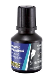 Siyah 10 mm Kesik Uçlu Markör Permanent Kalem 3 Adet ve Siyah Mürekkep 1 Adet Çuval Koli Kalemi - 2