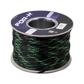 FOR-X X-106YS YEŞİL-SİYAH 6MM 100 METRE KABLO ÇORABI - 1