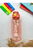 H20 Pipetli Turuncu Renkli Polikarbon Spor Matara Çocuk Genç Suluk Su Şişesi 900 ml - 1