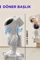 Torima LW-66 Beyaz Astronot Kumandalı Bluetooth Hoparlör Müzik Çalar thumbnail 2