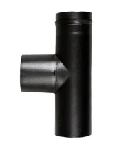 PELET SOBA BORUSU TE 90 / 11 CM / ÇAP: 8 CM / MAT SİYAH / 304 KROM / CONTALI / BABA'S STOVE - 1