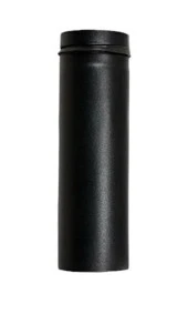 PELET SOBA BORUSU / BOY: 25-16 CM / ÇAP: 8 CM / MAT SİYAH / 304 KROM / CONTALI / BABA'S STOVE - 1