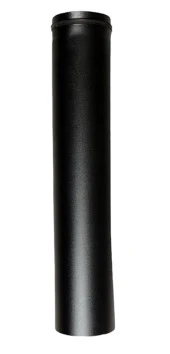 PELET SOBA BORUSU / BOY: 50-41 CM / ÇAP: 8 CM / MAT SİYAH / 304 KROM / CONTALI / BABA'S STOVE - 1