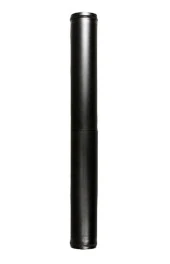 PELET SOBA BORUSU / BOY: 100-91 CM / ÇAP: 8 CM / MAT SİYAH / 304 KROM / CONTALI / BABA'S STOVE - 1