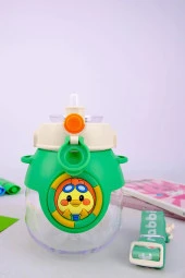 Civciv Desenli Askılı Sağlıklı Polikarbon Matara Suluk 800 Ml Yeşil - 4