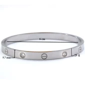 Çelik Kelepçe Bileklik Love Taşlı Model BLZ-494 thumbnail 4