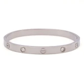 Çelik Kelepçe Bileklik Love Taşlı Model BLZ-494 thumbnail 1