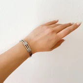 Çelik Kelepçe Bileklik 2 Kollu Kaburga BLZ-344 - 4