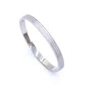 Çelik Kelepçe Bileklik Simli Model BLZ-329 thumbnail 2