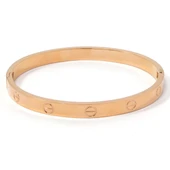 Çelik Kelepçe Bileklik Love Model Altın Kaplama BLZ-288 - 1