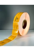 Tüvtürk Onaylı Reflektörlü Reflektif Fosforlu Şerit Bant Kesikli Sarı Ikaz Bandı 1 Metre - 1
