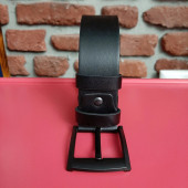 Erkek Spor Kemer 4,5 Cm. Düz Siyah Gvn-0058 - 2