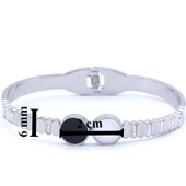 Çelik Kelepçe Bileklik Sedef & Oniks Taşlı BLZ-417 thumbnail 7