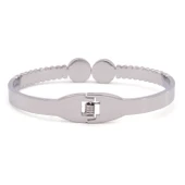 Çelik Kelepçe Bileklik Sedef & Oniks Taşlı BLZ-417 thumbnail 3